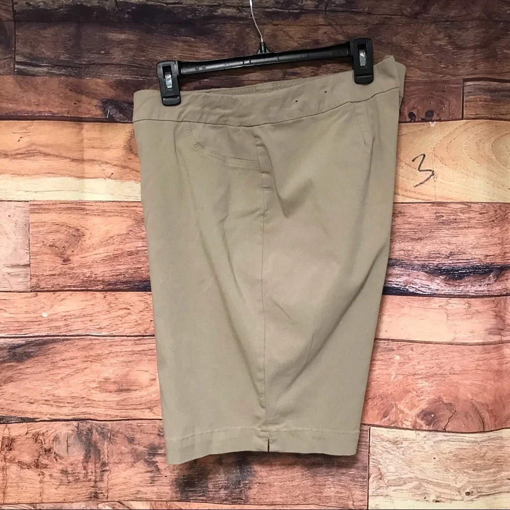 Kim Rogers Tan Stretch Shorts - Picture 3 of 8